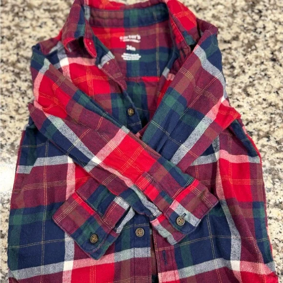 Carter's Red and Blue Button Down Shirt - Picture 2 of 3